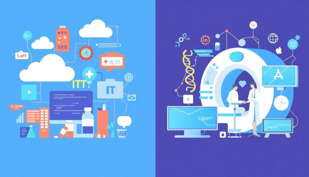 Инвестиции в акции компаний сектора информтехнологий и медицины - иллюстрация